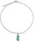 Bracelet De Cheville Avec Charm En Forme De Hippocampe Suspendu Avec Émail Bleu Vert Paillettes Plage Tropicale Vacances À Hawaï Motif Nautique En Argent Sterling .925 Ajustable De 9 À 10 Pouces