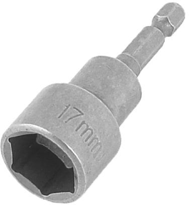 sourcing map A13121300ux0829 6,35mm Schaftschlüssel 17mm Sechskantschlüssel Bit Ersatzteil Nicht-magnetisch
