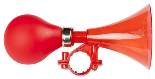 Campanello a trombetta rosso in plastica per bici bambino