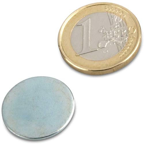 Metallscheiben aus DC01 verzinkt mit Doppelklebeband Ø 20mm x 2mm (60 Stück)