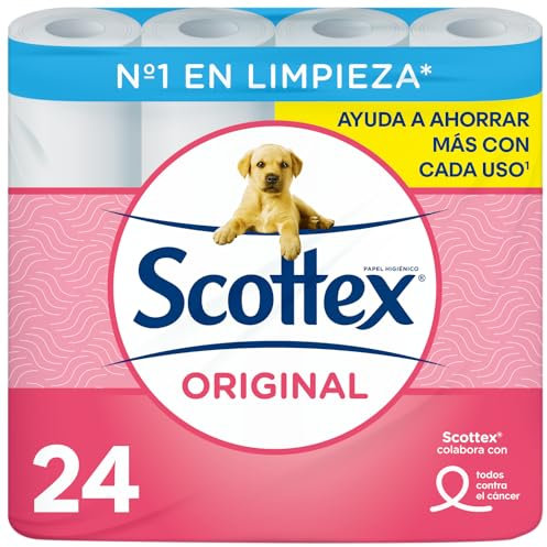 Scottex Original Papel Higiénico, 24 Rollos