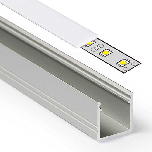 Profilo in alluminio SMART (SM) | 1 m 2 m | anodizzato | Profilo di montaggio a parete profilo U per illuminazione LED