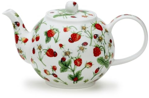 Dunoon Bone China Dovedale Fraise 6 tasses 1,2 l