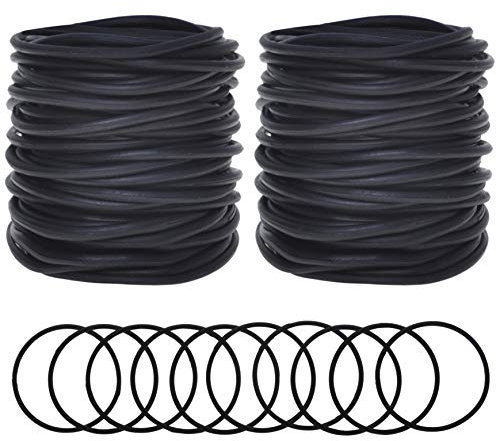 GOGO 100 pz Braccialetti in Gomma, Jelly Bracciali in Silicone 20,3 cm, Bracciali in Gelatina di silicone nero