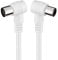 Goobay 11521 Cavetto Coax Antenna ad Angolo Coassiale (<70 dB), Schermatura Doppia, Bianco, 2.5 m Lunghezza del Cavo