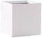 VIVANNO Pflanzkübel Fiberglas Block Frostsicher - 50x50x50 cm - Weiß Matt - Blumenkübel Quadratisch für Draußen und Drinnen