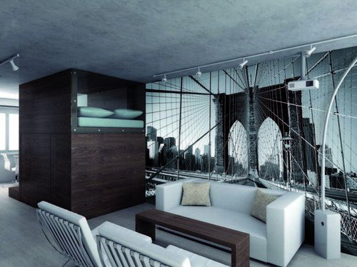 BARGAINS-GALORE WALLPAPER MURAL NEW YORK BROOKLYN BRIDGE PHOTO WALL PAPER POSTER ROOM MURALS NEW