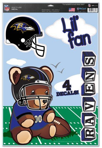 WinCraft WCR27591014 NFL Baltimore Ravens Mehrzweck-Aufkleber, 28 x 43 cm