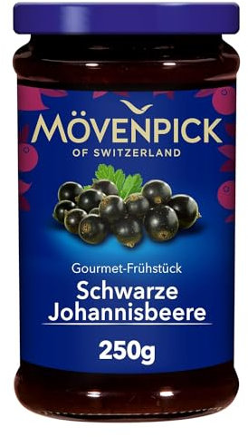 Mövenpick Gourmet-Frühstück Schwarze Johannisbeere, hochwertiger Premiuaufstrich Fruchtaufstrich,250 g