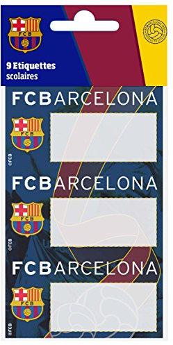 FC Barcelona Schuletiketten, 9 Stück, offizielle Kollektion