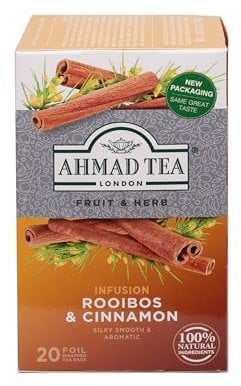 Ahmad Tea Rooibos & Cinnamon Fruit & Herbal Infusion - 20 Teabags