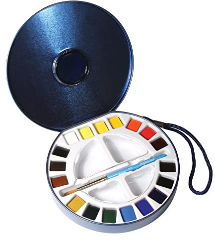 Daler Rowney Aquarell Aquafine Travel Dose, 1 Stück (1er Pack), Blau,Weiß