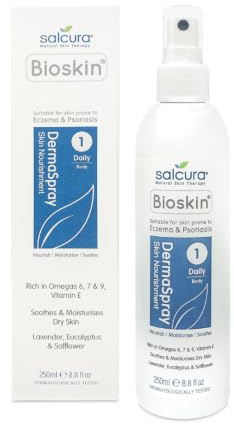 Salcura Natural Skin Therapy, Bioskin Dermaspray Intensive, Perfect For Dry & Itchy Skin, easy To Use Spray, Suitable For Anyone Prone To Eczema, Psoriasis, Dermatitis & Any Other Skin Allergy 250ml