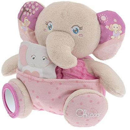 Chicco Soft Cuddles Pupazzo, Elefante, Rosa, 7707