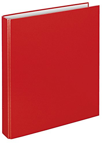 VELOFLEX 1141020 - Ringbuch Basic, DIN A4, 1 Stück, rot, Füllhöhe 25 mm, Ringordner mit 2 Ring-Mechanik, Ordner schmal