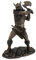 Wikingerkrieger Schaukel und Axt Bronze-Finish Statue