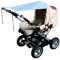 sunnybaby 14272 - Universal Sonnensegel für Kinderwagen & Sportwagen | höchster UV Schutz UPF 50+ | verstellbar | Markisen-Rollofunktion - Farbe: KRISTALLBLAU | Qualität: MADE in GERMANY