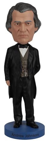 Royal Bobbles Andrew Johnson Wackelkopf-Statue zum 17. Präsidenten der Vereinigten Staaten, Sammlerstück