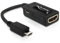 DeLock 65314 Adaptateur MHL Mâle/Haute Vitesse HDMI Femelle + USB Micro B Femelle 15 cm Noir