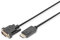 DIGITUS DisplayPort Adapterkabel, DP - DVI (24+1) St/St, 3.0m, m/interlock, DP 1.1a komp., CE - Schwarz