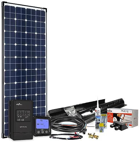 Offgridtec 12V Solaranlage für Wohnwagen SM120/12V MPPT - Komplett-Set 120 Watt für Wohnmobil mit MPPT Laderegler