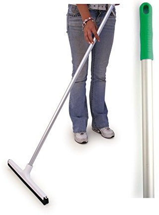 Colour Coded Professional Food Hygiene Floor Squeegee & Aluminium Handle Green