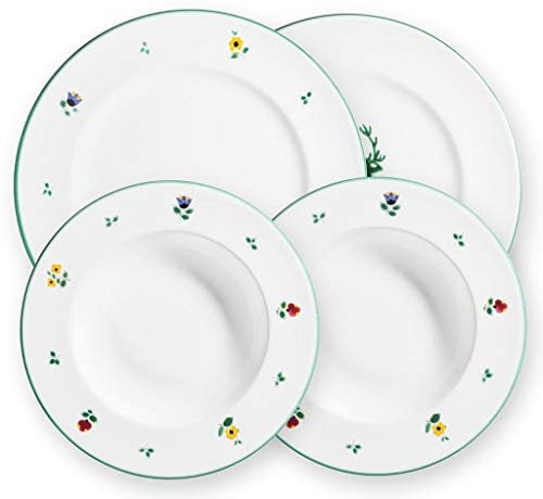 GMUNDNER KERAMIK Dinner for Two Gourmet Geschirrset Streublume Geschirr, handgemacht in Österreich