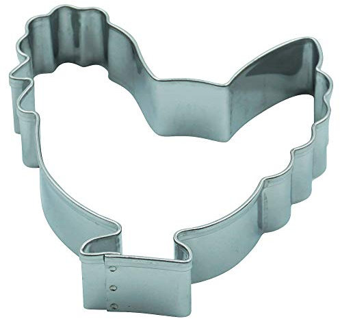 Unbekannt Henne 6 cm Edelstahl Ausstechform, Spülmaschinenfest, Silber, Geschenkfähig