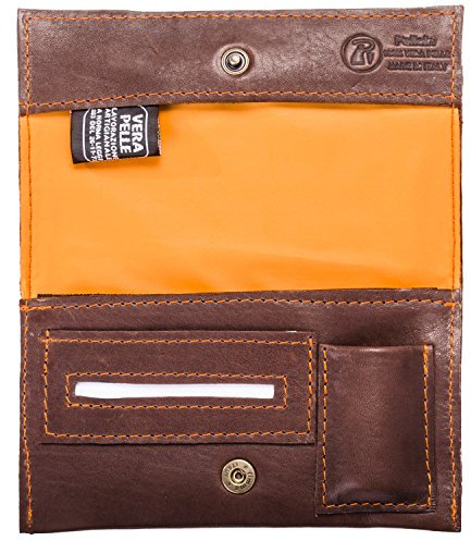 Pellein - Portatabacco in vera pelle Nurem - Astuccio porta tabacco, porta filtri, porta cartine e porta accendino. Handmade in Italy