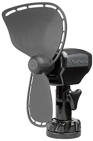 SEEKR Ultimate, 757DCBBX, 12V Compact Grill-less, Easy to Clean, 2-Speed Cabin Fan, 150/200 CFM 5.25 x 2.5 x 8.0, Black