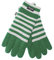 EEM Strick Handschuhe BREMEN mit Thinsulate Thermofutter aus Polyester, Strickmaterial aus 100% Baumwolle, Fußball; grün-weiß, L