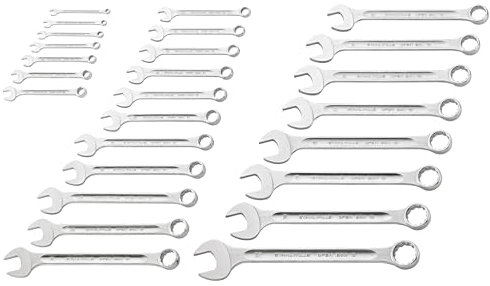STAHLWILLE 13/26 l Ringmaulschlüssel Set 26-tlg. (6-32 mm) l extrem belastbar l schraubenschonend l Made in Germany teilig, 6-23 mm