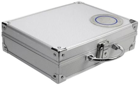 SAFE 236 Aluminium Münzkoffer für 180 St. 5 Euro Münzen in Kapseln + 6 königsblauen Tableaus 6342 SP - Format: 250 x 215 x 70 mm