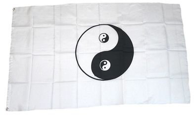 Fahne/Flagge Ying Yang NEU 90 x 150 cm Flaggen