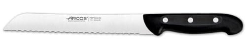 Arcos Brotmesser mit Nitrum Edelstahlklinge 210 mm - Ideal für Verschiedene Schnitte und Täglichen Hausgebrauch - Schwarz, Serie Maitre
