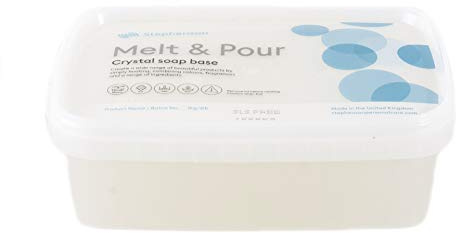 Mystic Moments | Stephensons Clear SLS Free Soap Base | 2Kg | Vegetable glycerine clear base pours smoothly for custom soap colours, fragrance and embeds.