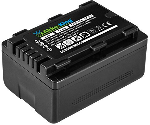 Akku kompatibel mit Panasonic VW-VBK180 - Li-Ion 1720mAh - mit Infochip - für HC-V10, HC-V100, HC-V500, HC-V700, HDC-H80, HDC-SD40, HDC-SD60