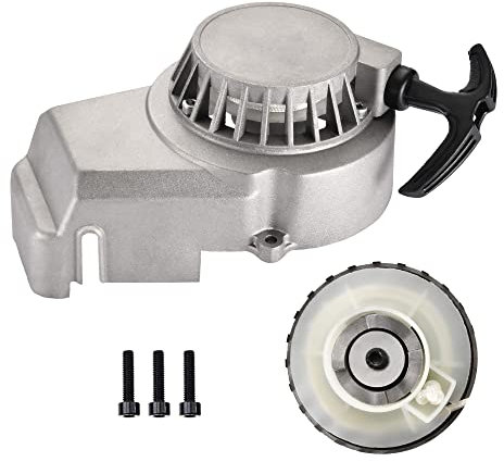 GOOFIT Aliage Gris Tirer DéMarrage Recoil Starter Remplacement pour 2 Stroke 43cc 47cc 49cc ATV Mini Dirt Bike Scooter Brush Cutter Water pump