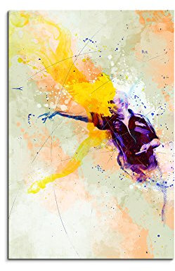 Dart 90x60cm Wandbild SPORTBILD Aquarell Art tolle Farben von Paul Sinus