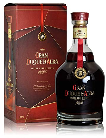 Gran Duque de Alba | Brandy de Jerez | mind. 10 Jahre gereift | Mehrfach ausgezeichneter Brandy u.a mit Gold bei der San Francisco World Spirits Competition | 700ml | 40 % Volume