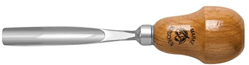 KIRSCHEN Werkzeuge 5615004 | Kerbschnitzbeitel mit Birnenheft Stich 6, gebogen & flacher Höhlung - 4mm