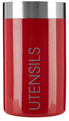 Premier Housewares Contenitore per utensili da cucina, colore: Rosso smaltato