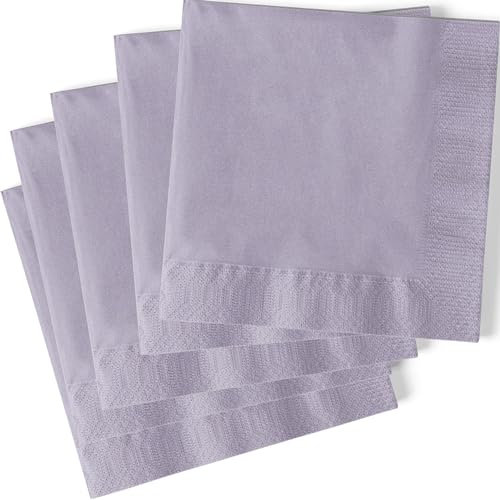 Unique Party Supplies 31363 Papierservietten - 16,5 cm - Lavendelfarben - Packung mit 50 Stück