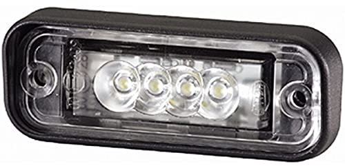 HELLA 2KA 010 278-317 Kennzeichenleuchte - LED - 12V - Einbau - LED-Lichtfarbe: weiß - Stecker: Flachstecker - oben - Menge: 196