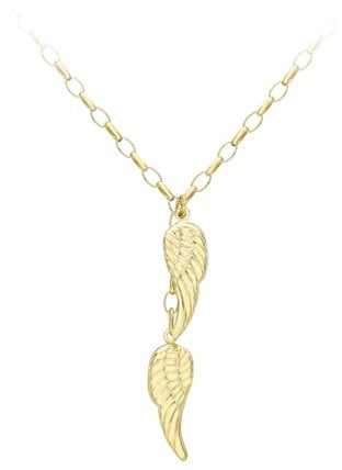 CARISSIMA Damen-Erbskette 9ct Angel Wings Chain 375 Gelbgold 46 cm - 1.14.6214
