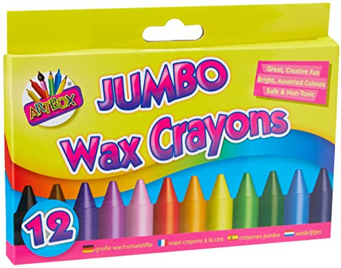 Artbox 12 jumbo size wax crayons set of 12 assorted colours