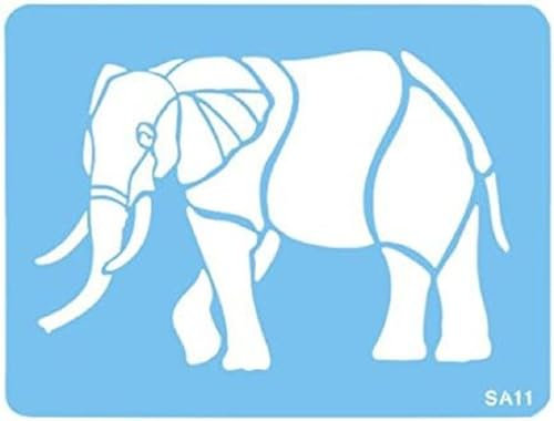 JEM SA11 Elefante Stencil per Cake Design, Blu