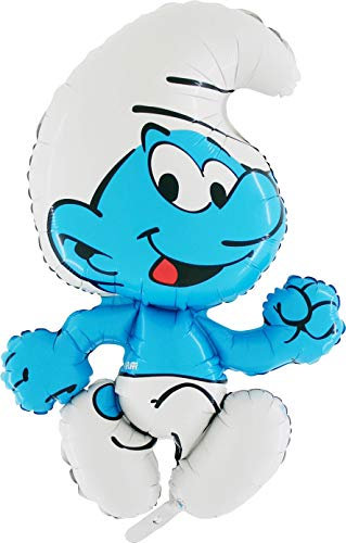 BBS Folienballon 'Die Schlümpfe' (Schlumpf), 101 x 67 cm, 1 Stück, Blau, Ballon, Allgemeine Feier, Kinder, Jungen, Kinder, Unisex