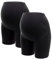 Herzmutter Culotte Maternité Coton - Shorty Culotte Grossesse - Anti Frottement Cuisse - sous-vêtements Maternité - Panty Femme Enceinte - OekoTex100-5020 (XXL, Noir, 2X)
