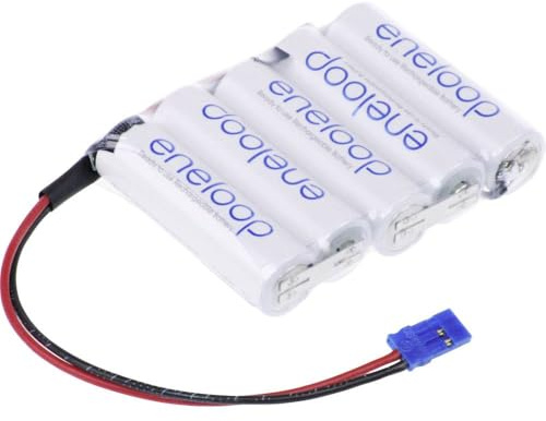 Panasonic 124268 eneloop Serie F1x5 Graupner Akku Pack 5X Mignon (AA) Kabel, Stecker NiMH 6V 1900mAh